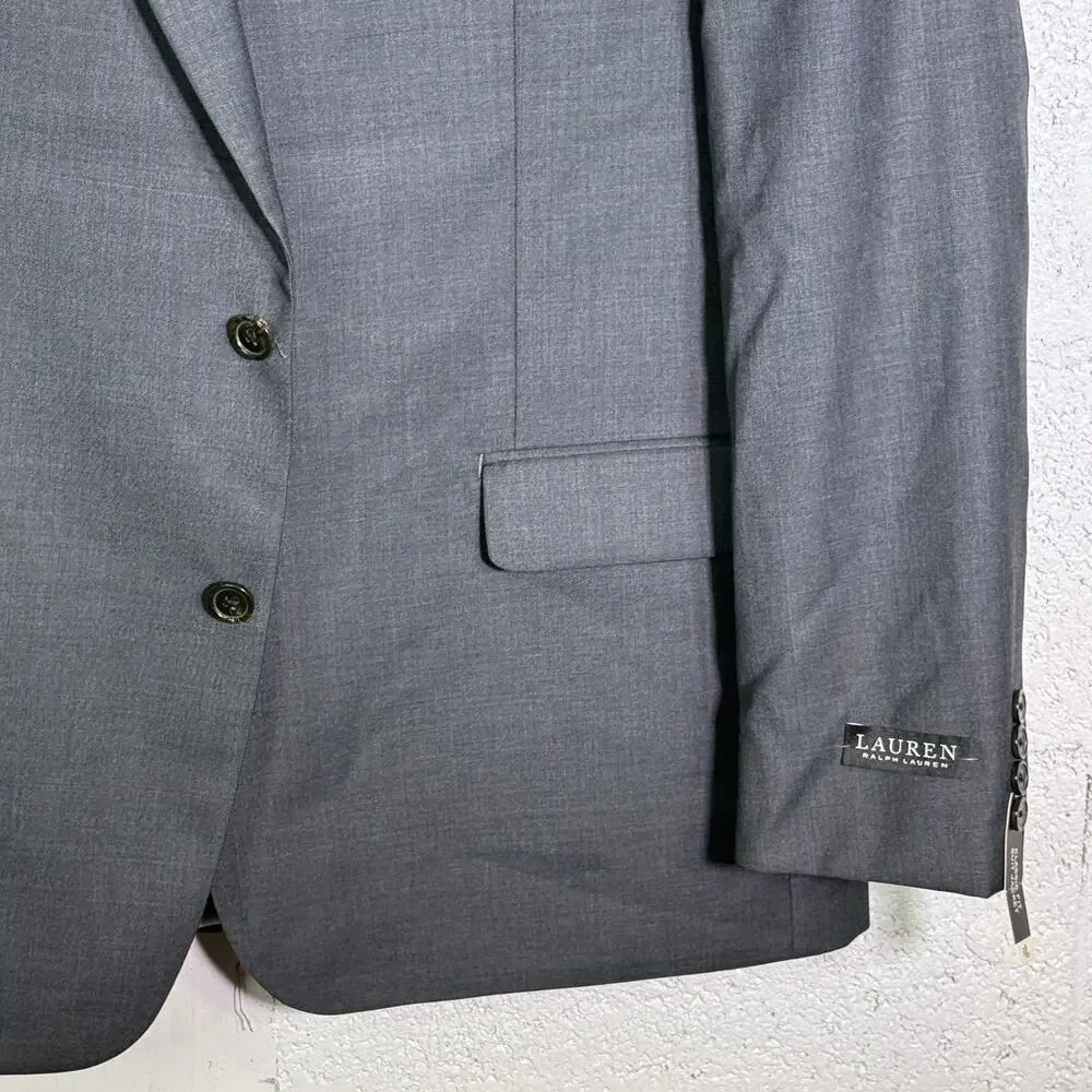 Ralph Lauren Men's Lattimore Two Button Blazer Jacket Grey 46L $450